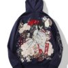 Floral Geisha Sword Girls Embroidered Sukajan Hoodie (Many Colors) 8