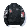 Baby Demon and Skull Snake Embroidered Souvenir Pilot Jacket 1