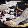 Floral Rising Cranes Embroidered Sukajan Souvenir Jacket (Green, Black) 6