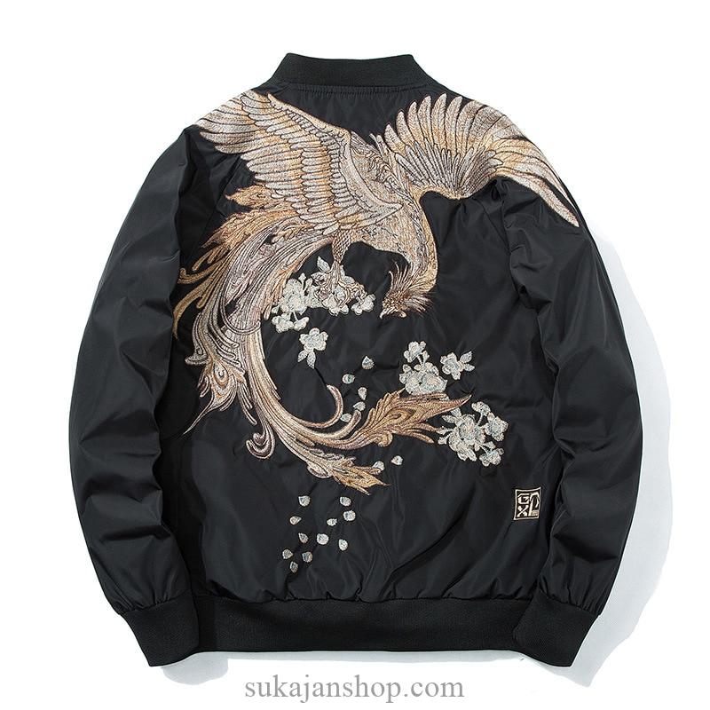 Rising Phoenix Embroidered Sukajan Souvenir Jacket (Many Colors)