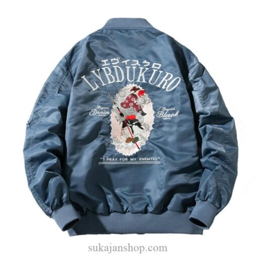 Flying Japanese Warrior Embroidered Souvenir Pilot Jacket (Many Colors) 1