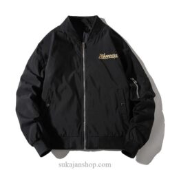 Pyramid and Circle Pattern Embroidered Souvenir Pilot Jacket 2