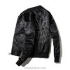 Black Jet Abstract Symbol Embroidered Souvenir Pilot Jacket 1 Black Jet Abstract Symbol Embroidered Souvenir Pilot Jacket 1