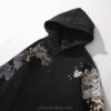 Japanese Fire Phoenix, Tiger and Dragon Embroidered Sukajan Hoodie 3 Japanese Fire Phoenix, Tiger and Dragon Embroidered Sukajan Hoodie 3