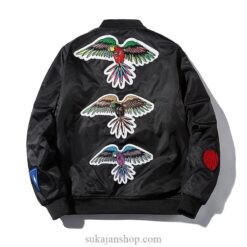 Three Colorful Jet Parrot Souvenir Pilot Jacket (Many Colors) 1 Three Colorful Jet Parrot Souvenir Pilot Jacket (Many Colors) 1