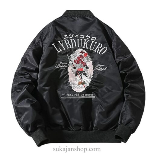 Flying Japanese Warrior Embroidered Souvenir Pilot Jacket (Many Colors) 5