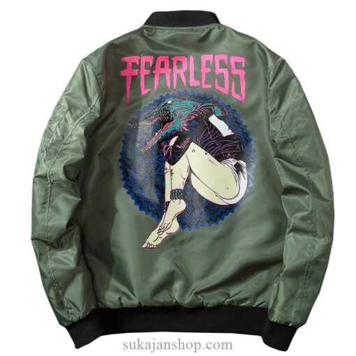 Fearless Crocodile Girl Souvenir Pilot Jacket (Many Colors) 1 Fearless Crocodile Girl Souvenir Pilot Jacket (Many Colors) 1