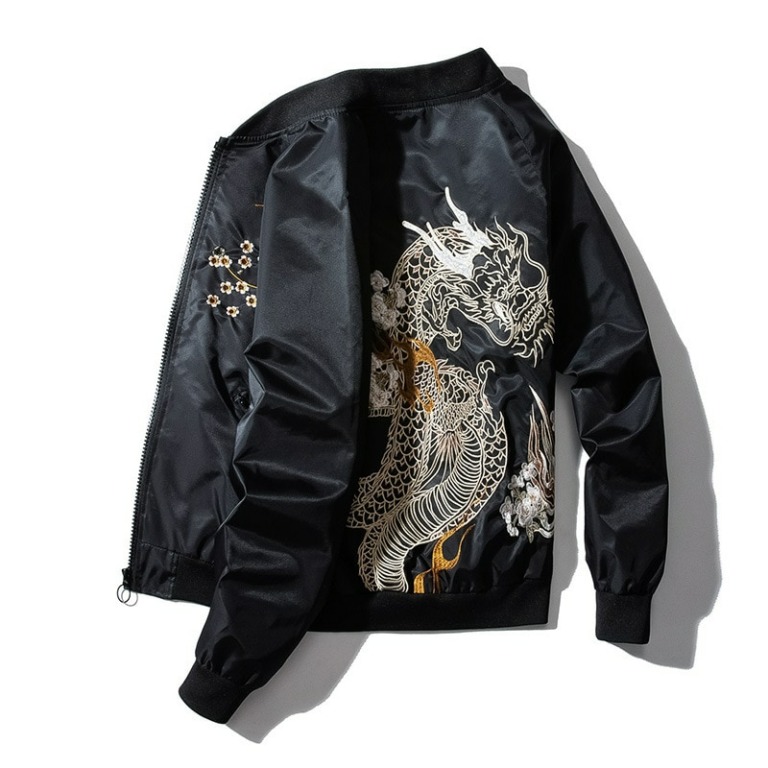 Fearless Fiery Dragon Embroidered Sukajan Souvenir Jacket