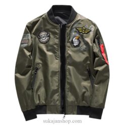 Eagle Jet Figher Club Embroidered Souvenir Pilot Jacket (Many Colors) 2