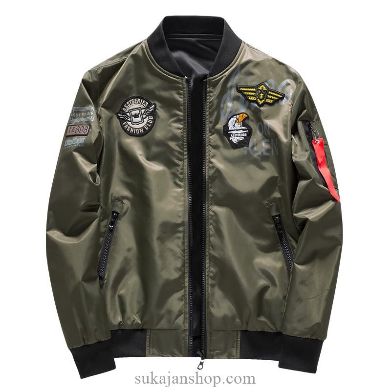 Eagle Jet Figher Club Embroidered Souvenir Pilot Jacket (Many Colors)