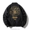 Pyramid and Circle Pattern Embroidered Souvenir Pilot Jacket 1 Pyramid and Circle Pattern Embroidered Souvenir Pilot Jacket 1