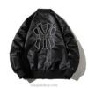 Black Jet Abstract Symbol Embroidered Souvenir Pilot Jacket 2 Black Jet Abstract Symbol Embroidered Souvenir Pilot Jacket 2