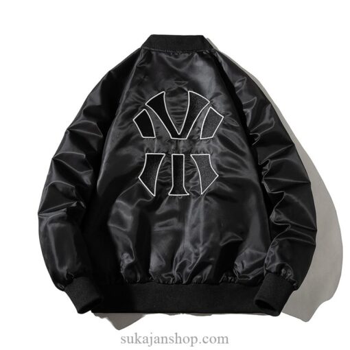 Black Jet Abstract Symbol Embroidered Souvenir Pilot Jacket 2 Black Jet Abstract Symbol Embroidered Souvenir Pilot Jacket 2