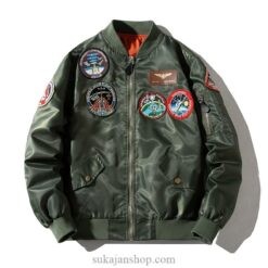 Space Rocket Fighter Military Embroidered Souvenir Pilot Jacket (Many Colors) 2 Space Rocket Fighter Military Embroidered Souvenir Pilot Jacket (Many Colors) 2