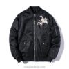 Floral Rising Cranes Embroidered Sukajan Souvenir Jacket (Green, Black) 3 Floral Rising Cranes Embroidered Sukajan Souvenir Jacket (Green, Black) 3