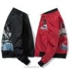 Whale Riding The Great Wave Japanese Embroidered Sukajan Souvenir Jacket (Black, Green, Red) 4 Whale Riding The Great Wave Japanese Embroidered Sukajan Souvenir Jacket (Black, Green, Red) 4