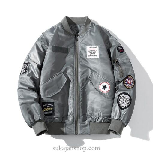 Figher Jet Club Space Embroidered Souvenir Pilot Jacket 1 Figher Jet Club Space Embroidered Souvenir Pilot Jacket 1