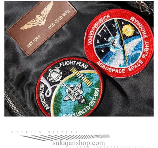 Space Rocket Fighter Military Embroidered Souvenir Pilot Jacket (Many Colors) 1
