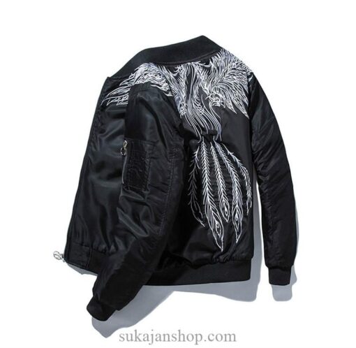 Rising Phoenix Wing and Feather Embroidered Sukajan Souvenir Jacket (Many Colors) 5