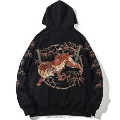 Roaring Tiger Bamboo Embroidered Sukajan Hoodie Roaring Tiger Bamboo Embroidered Sukajan Hoodie