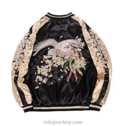 Floral Blossom Woman Embroidered Sukajan Souvenir Jacket [Reversible] 2