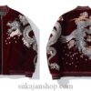 Phoenix Half Moon Dual Dragon Embroidered Sukajan Souvenir Jacket 12 Phoenix Half Moon Dual Dragon Embroidered Sukajan Souvenir Jacket 12