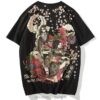 Japanese Geisha Samurai Cherry Blossom Sukajan T-shirt Japanese Geisha Samurai Cherry Blossom Sukajan T-shirt