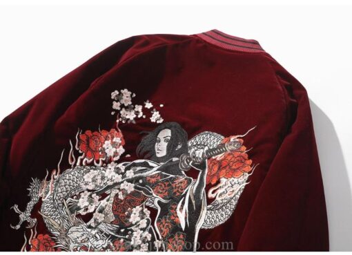 Fearless Geisha Embroidered Sukajan Souvenir Jacket 14