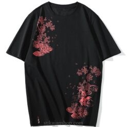 Music Japanese Geisha Cherry Blossoms Sukajan T-shirt 2