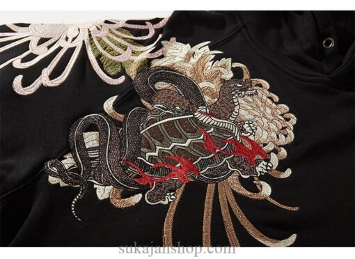 Fearless Tiger Dragon Phoenix Embroidered Sukajan Hoodie 9