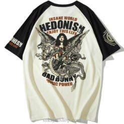 Girl Riding Dragon Hedonism Sukajan T-shirt Girl Riding Dragon Hedonism Sukajan T-shirt