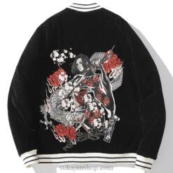 Fearless Geisha Embroidered Sukajan Souvenir Jacket 1 Fearless Geisha Embroidered Sukajan Souvenir Jacket 1