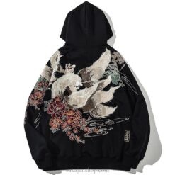 Legendary Creatures Floral Blossom Embroidered Sukajan Hoodie Legendary Creatures Floral Blossom Embroidered Sukajan Hoodie