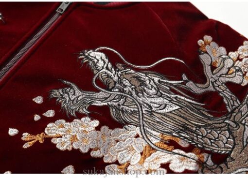 Half Moon Legendary Dragon Embroidered Sukajan Souvenir Jacket 13