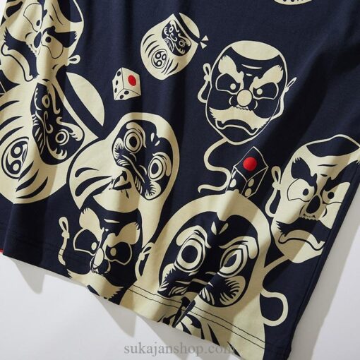 Daruma Doll Japanese Sukajan T-Shirt 6