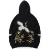 Flying Crane Gold Leaf Sukajan Hoodie Flying Crane Gold Leaf Sukajan Hoodie