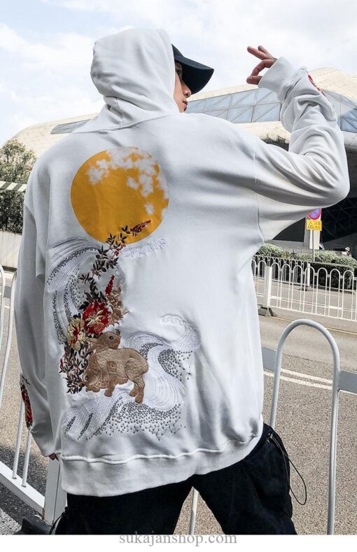 Full Moon Bunny Embroidered Sukajan Hoodie 13 Full Moon Bunny Embroidered Sukajan Hoodie 13