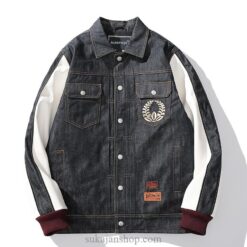 Geisha Dual Cherry Blossom Embroidered Sukajan Souvenir Jacket 2