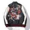 Geisha Dual Cherry Blossom Embroidered Sukajan Souvenir Jacket Geisha Dual Cherry Blossom Embroidered Sukajan Souvenir Jacket