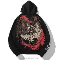 Cherry Flowers Samurai Pullover Embroidered Sukajan Hoodie Cherry Flowers Samurai Pullover Embroidered Sukajan Hoodie