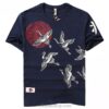 Red Moon Flying Crane Sukajan T-shirt
