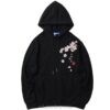 Flying Crane and Flower Chilling Embroidered Sukajan Hoodie 2 Flying Crane and Flower Chilling Embroidered Sukajan Hoodie 2