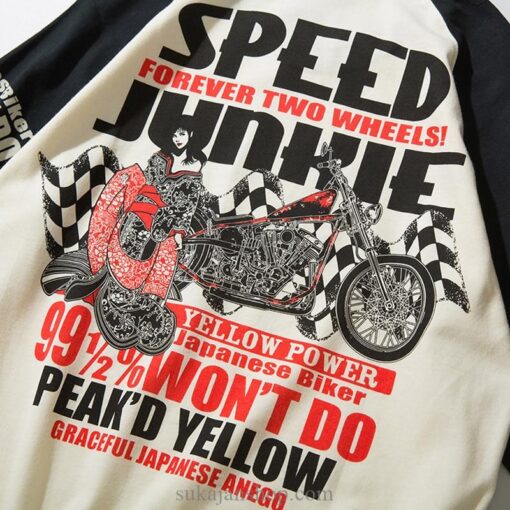 Speed Junkie Japanese Geisha Sukajan T-shirt 6