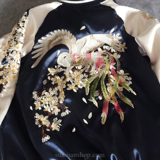 Woman Phoenix Embroidered Sukajan Souvenir Jacket [Reversible] 5