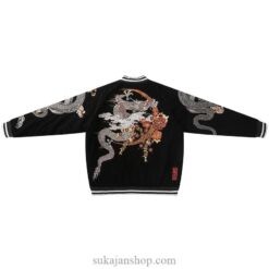 Half Moon Legendary Dragon Embroidered Sukajan Souvenir Jacket 1 Half Moon Legendary Dragon Embroidered Sukajan Souvenir Jacket 1