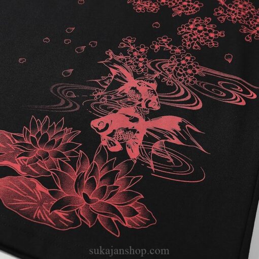 Music Japanese Geisha Cherry Blossoms Sukajan T-shirt 6