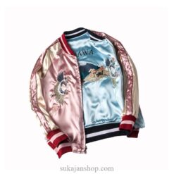 Two Side Tiger Mountain Embroidered Sukajan Souvenir Jacket [Reversible] 11