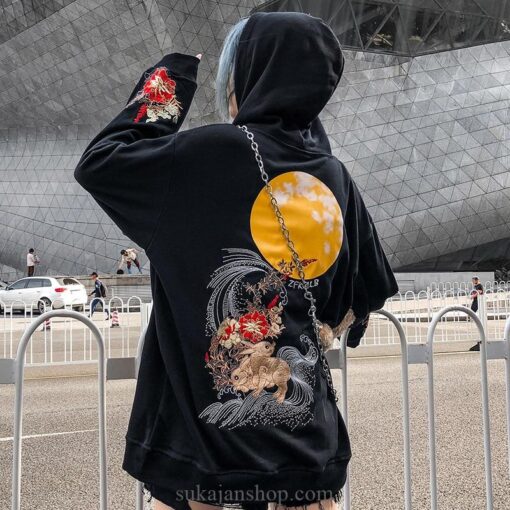 Full Moon Bunny Embroidered Sukajan Hoodie 6 Full Moon Bunny Embroidered Sukajan Hoodie 6
