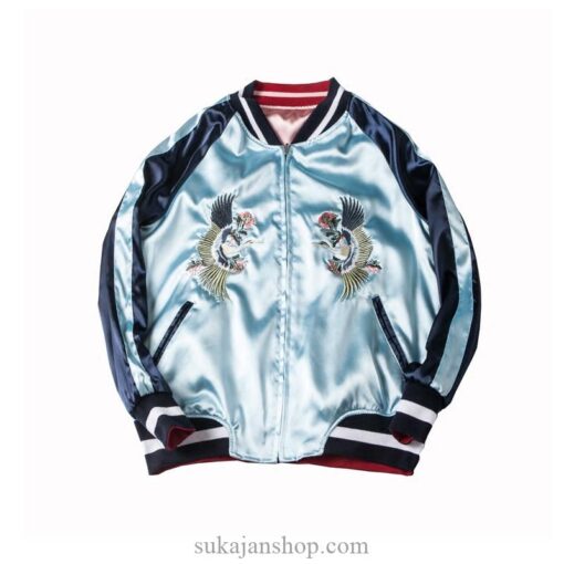 Two Side Tiger Mountain Embroidered Sukajan Souvenir Jacket [Reversible] 4