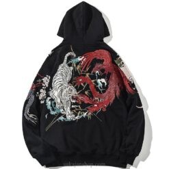 Fearless Tiger Dragon Phoenix Embroidered Sukajan Hoodie Fearless Tiger Dragon Phoenix Embroidered Sukajan Hoodie